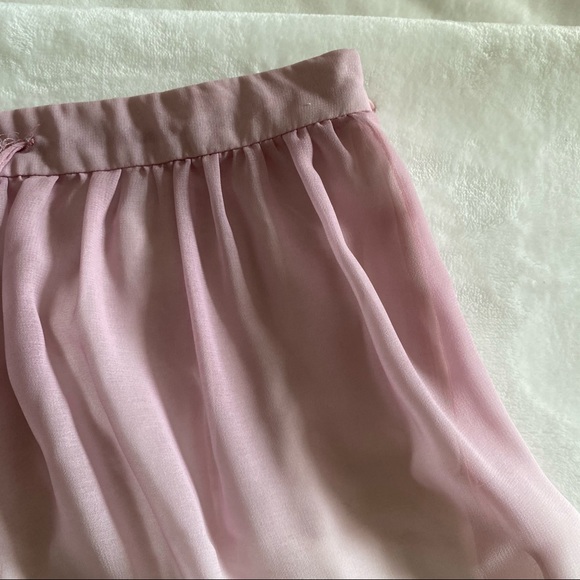 Mango flowy chiffon pink/white/blue skirt - Picture 5 of 10